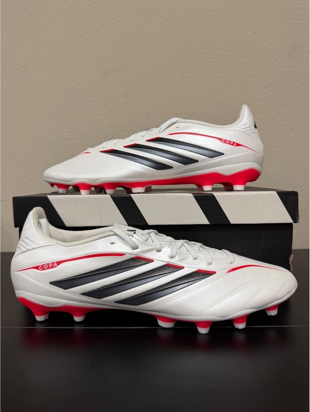 Size 10.5 - Adidas Copa Pure 4 League Soccer Cleats “Zero Metallic Lucid Red”